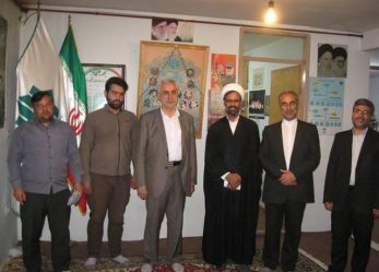 بازدید جناب آقای صالحی (استاندار خراسان شمالی)و ثمینی (فرمانداربجنورد)و جناب آقای ایرانی معاون سیاسی استانداراز دفتر حزب موتلفه اسلامی استان و ستاد مهندس میر سلیم