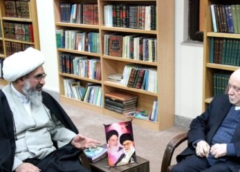 دیدار محمدنبی حبیبی دبیرکل حزب موتلفه اسلامی با آیت الله صفایی بوشهری