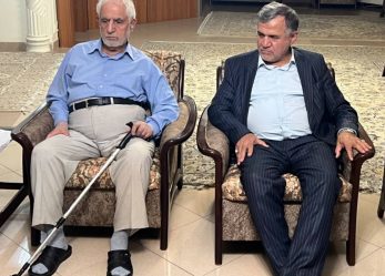 دیدار صمیمی دبیرکل حزب موتلفه اسلامی با حاج جواد مقصودی