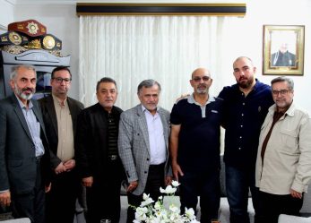 دیدار دبیرکل حزب مؤتلفه اسلامی با جهان‌پهلوان امیرحسین زارع