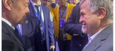 دیدار صمیمانه دبیرکل حزب موتلفه اسلامی با دیمیتری مدودف، معاون شورای امنیت روسیه و دبیرکل حزب روسیه متحد